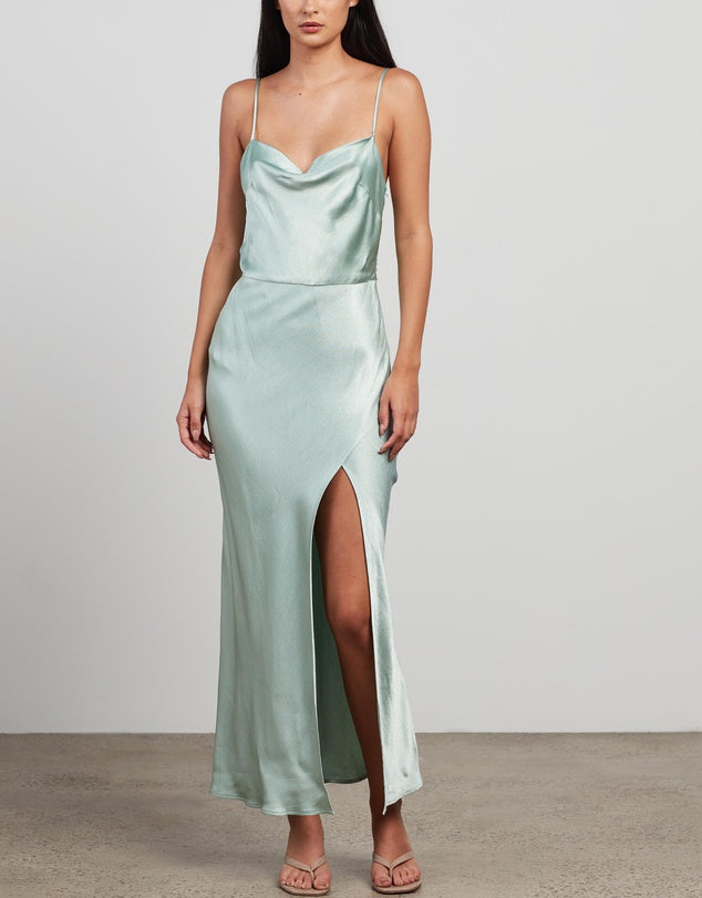 Valentina Sleeveless Aqua Midi Dress | [product-vendor] | Chic Style Hire | Designer Dress Hire Sydney Australia