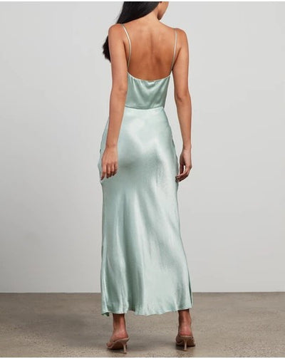 Valentina Sleeveless Aqua Midi Dress | [product-vendor] | Chic Style Hire | Designer Dress Hire Sydney Australia