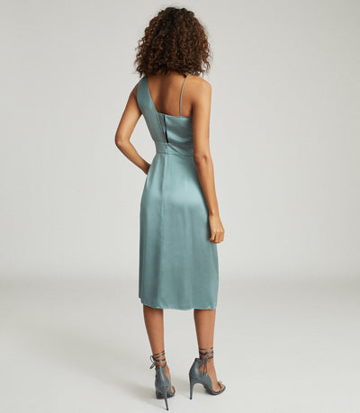 Charlie Satin Twist-Front Midi Dress | [product-vendor] | Chic Style Hire | Designer Dress Hire Sydney Australia