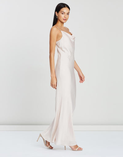 Luxe Bias Cowl Slip Dress – Porcelain | [product-vendor] | Chic Style Hire | Designer Dress Hire Sydney Australia